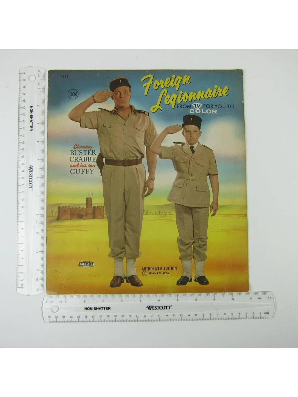 Foreign Legionnaire Coloring Book Abbot #1339 Buster Crabbe & Cuffy Vintage 1956